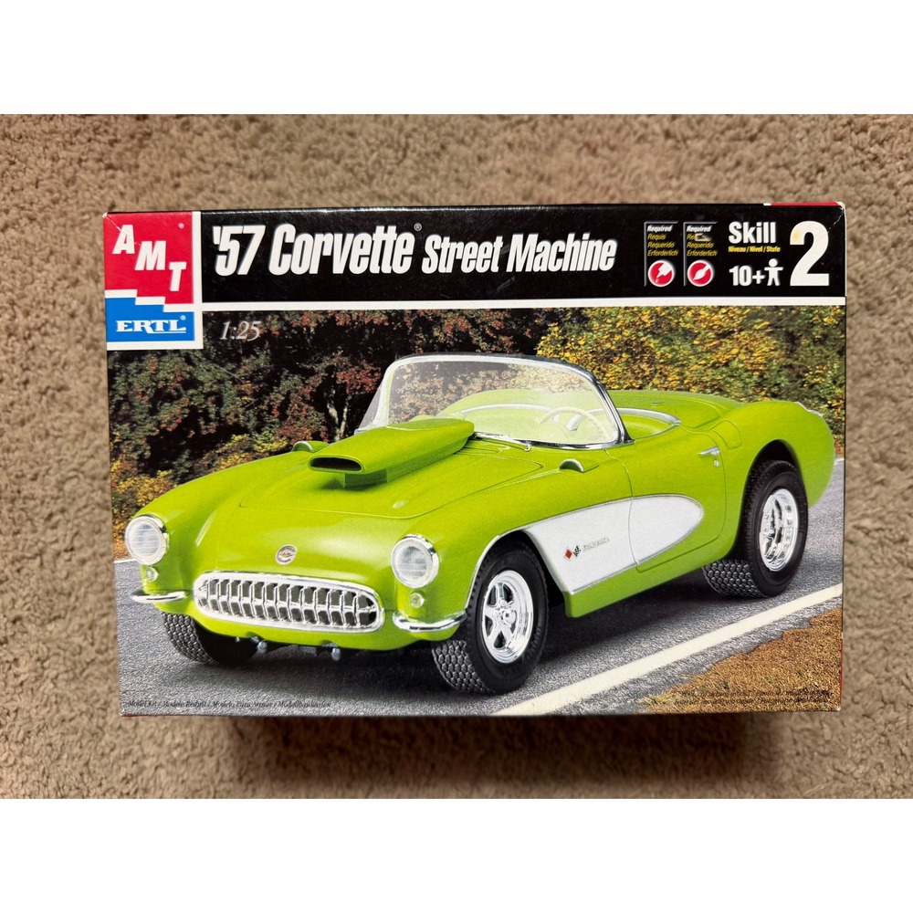 AMT Ertl 57 Corvette Street Machine 1:25 Scale Model Kit 8213 Unassembled